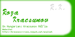 roza kracsunov business card